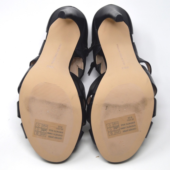 [French Connection] Black Cut Out Leather Heels - Picture 6 of 6